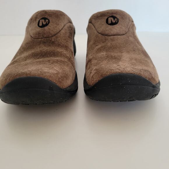Merrell Encore Free Suede Mules Slip On Brown Casual Clogs Women 6 - Picture 3 of 10